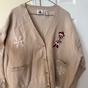 Disney Minnie Mouse Beige Cardigan Sweater